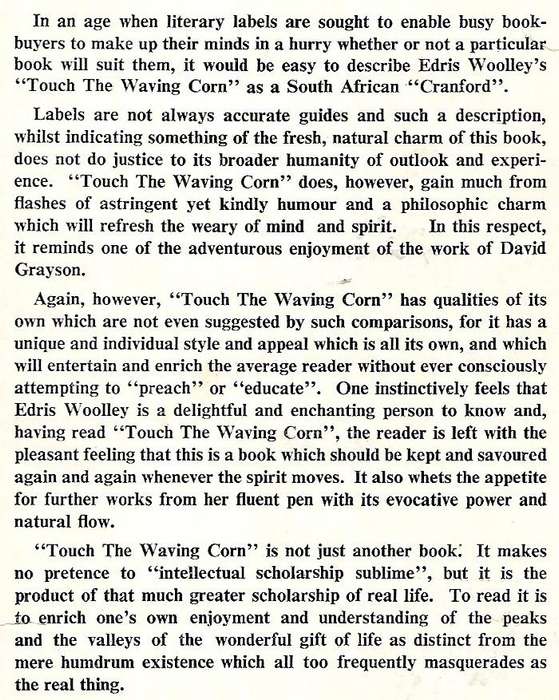 Touch the Waving Corn | Edris Woolley