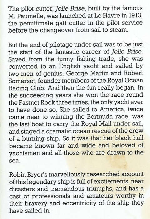 Jolie Brise: A Tall Ship's Tale | Robin Bryer