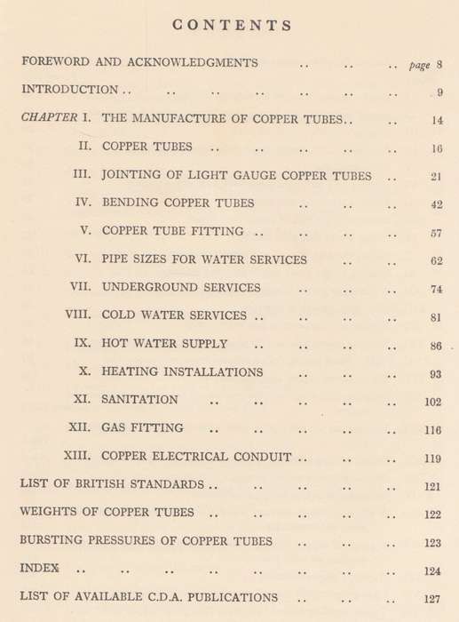Copper Pipe-Line Services in Buildings: A Practical Handbook