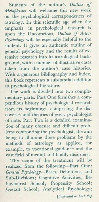 Outline of Astro-Psychology | Furze Morrish