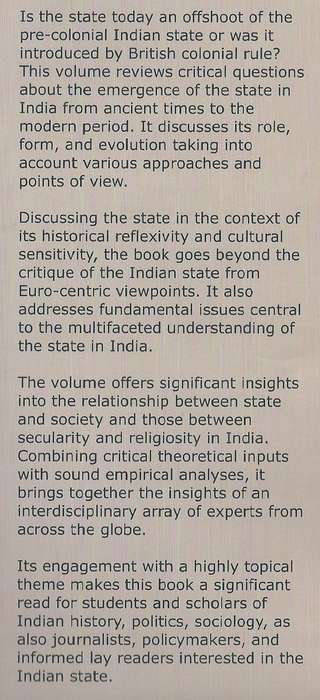 The State in India: Past and Present (Inscribed by Co-Author) | Masaaki Kimuru & Akio Tanabe