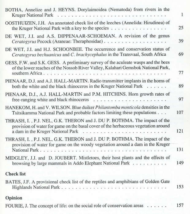 Koedoe (Vol. 34, No. 2, 1991)