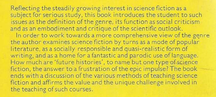 Science Fiction: its Criticism and Teaching | Patrick Parrinder