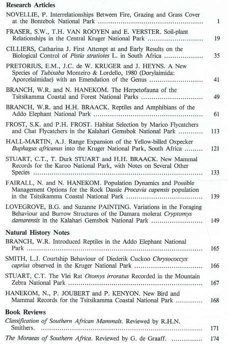 Koedoe (Vol. 30, 1987)