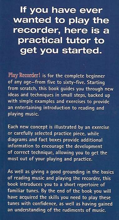 Play Recorder! A First Book for Beginners of All Ages | Simon Henry