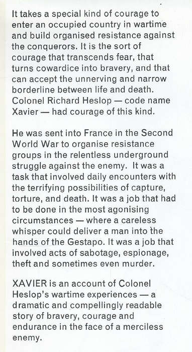 Xavier: The Famous British Agent's Dramatic Account of his Work in the French Resistance | Richar...