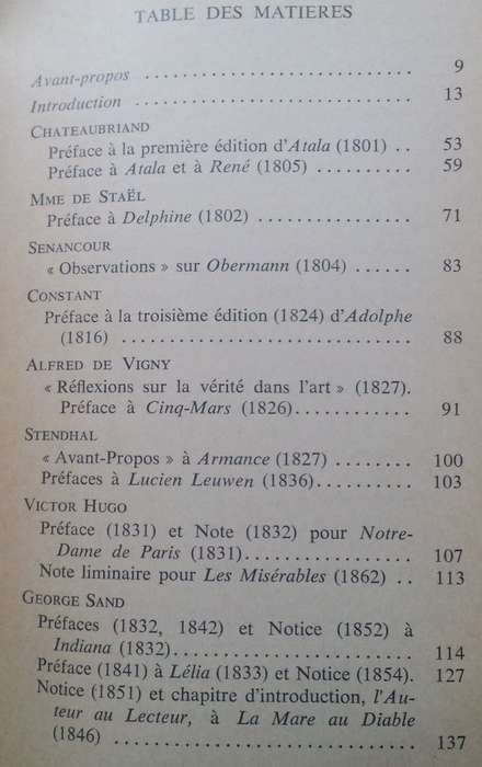Anthologie des Prefaces de Romans Francais du XIX Siecle (French)