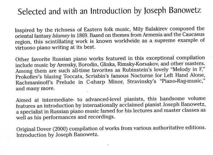 Islamey and other Favorite Russian Piano works | Joseph Banowetz