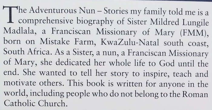 The Adventurous Nun: Stories my Family Told Me, Biography of Sister Mildred Lungile Madala | Marc...