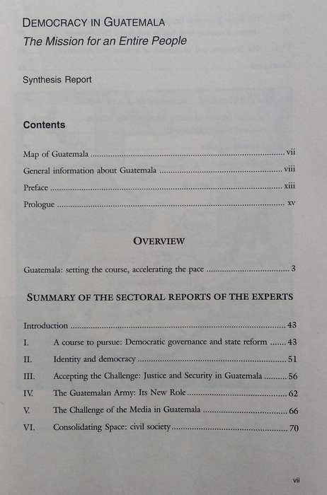 Democracy in Guatemala: The Mission for an Entire People (Synthesis Report)