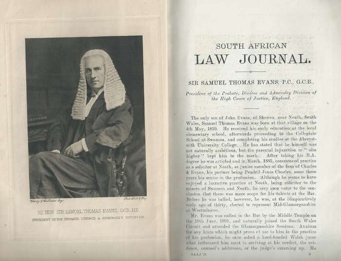 The South African Law Journal Part III, Vol. XXXV, August 1918)