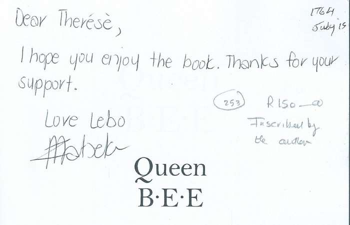 Queen BEE (Inscribed by Author) | Lebogang Matseke