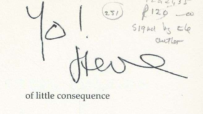Of Little Consequence: Haiku (Inscribed by Author) | Steve Shapiro