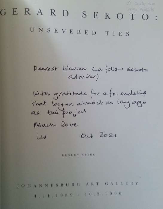 Sekoto: Unsevered Ties (Inscribed by Author) | Lesley Spiro