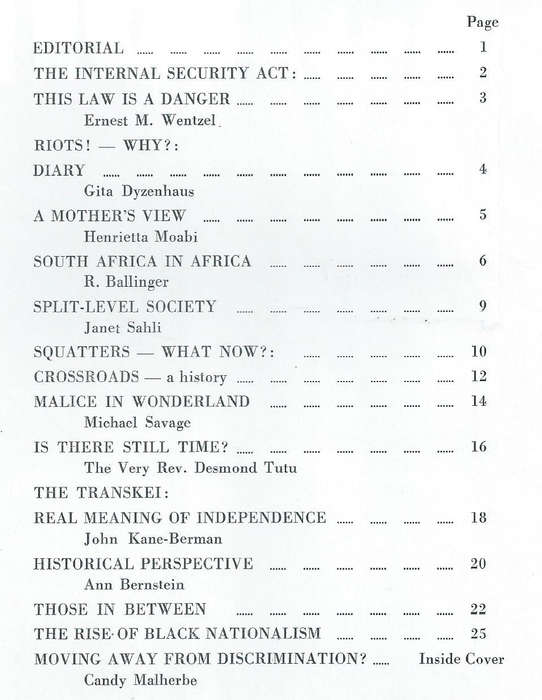 Sash: The Black Sash Magazine (Vol. 18, No. 6, Aug. 1976)