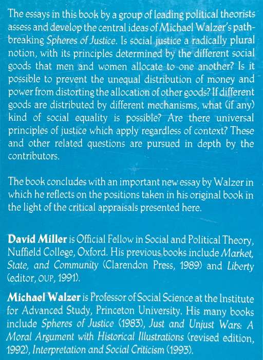 Pluralism, Justice, and Equality (Inscribed by Author David Miller) | David Miller and Michael Wa...