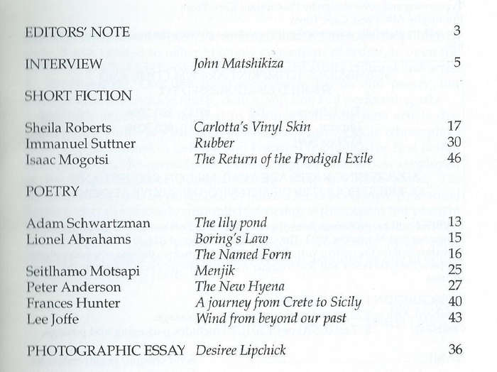 Imprint: A Magazine of the Arts (Nos. 1-5, 1993-1995)