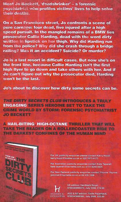 The Dirty Secrets Club (Uncorrected Proof Copy) | Meg Gardiner