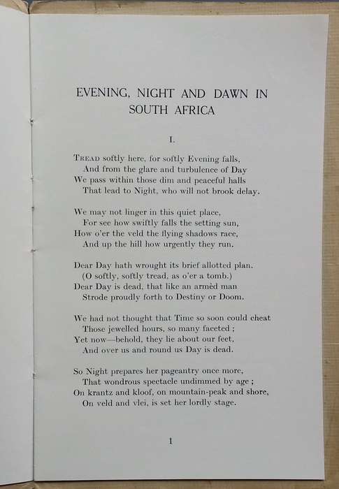 Evening, Night and Dawn in South Africa | Mary R. Boyd