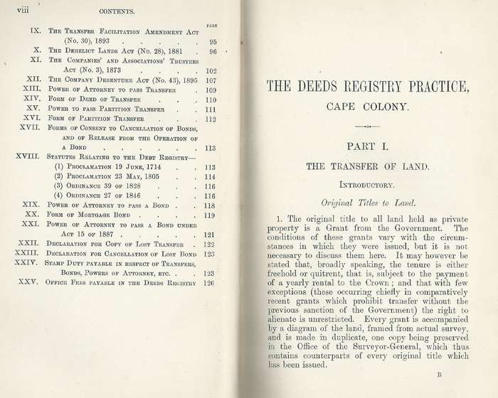 The Practice of the Deeds Registry Office of the Cape Colony (Published 1903) | Joseph Foster