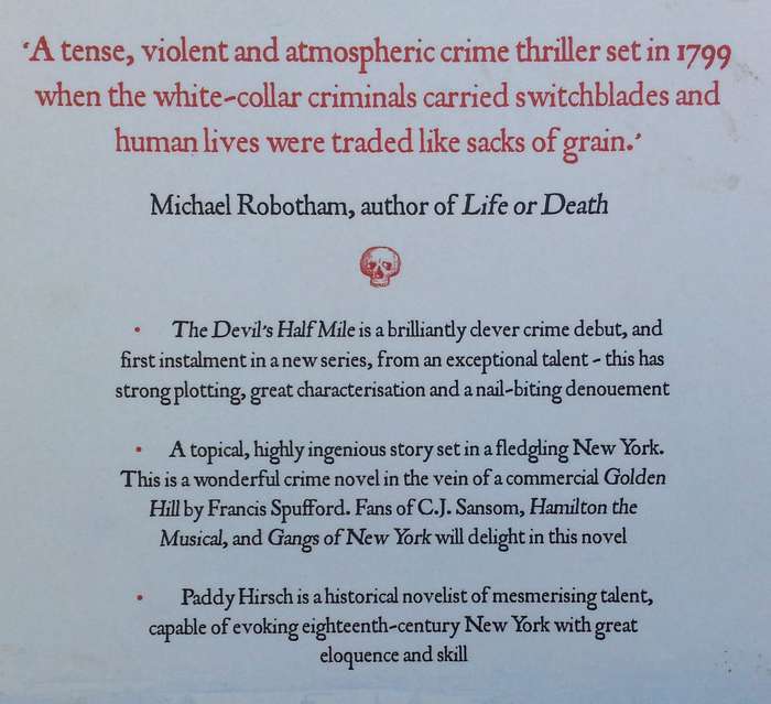 The Devil's Half Mile (Uncorrected Proof) | Paddy Hirsch