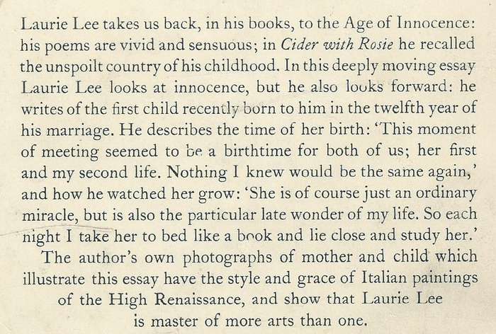 The Firstborn | Laurie Lee