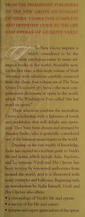 Verdi and his Operas | Stanley Sadie (Ed.)