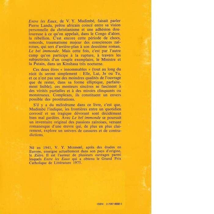Le Bel immonde (French Edition)