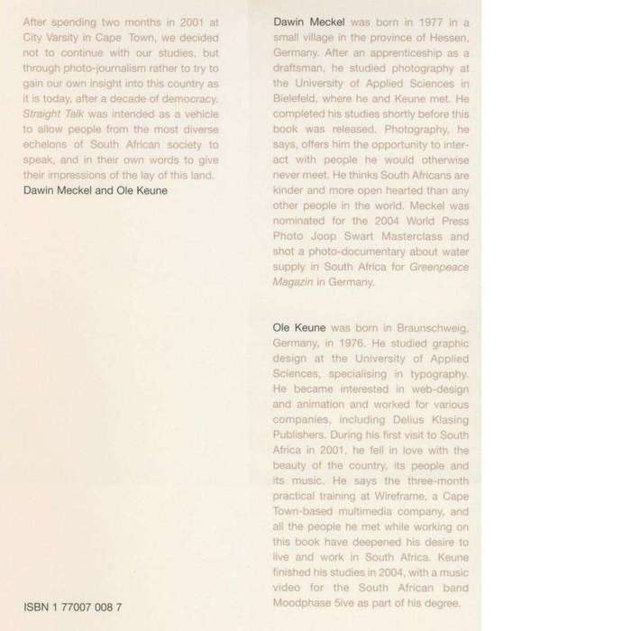 Straight Talk | Dawin Meckel and Ole Keune