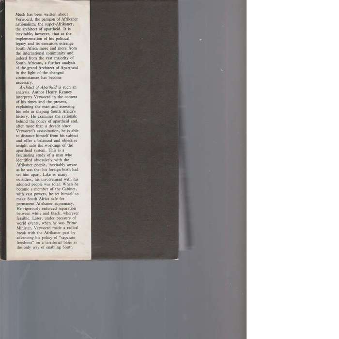Architect of Apartheid: H.F. Verwoerd - An Appraisal | Henry Kenney