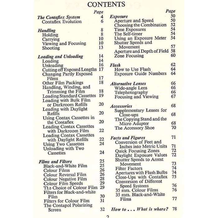 Contaflex Guide | W. D. Emanuel