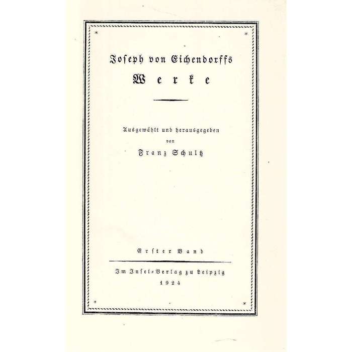 Dichtungen (2 Volumes) | Joseph von Eichendorff