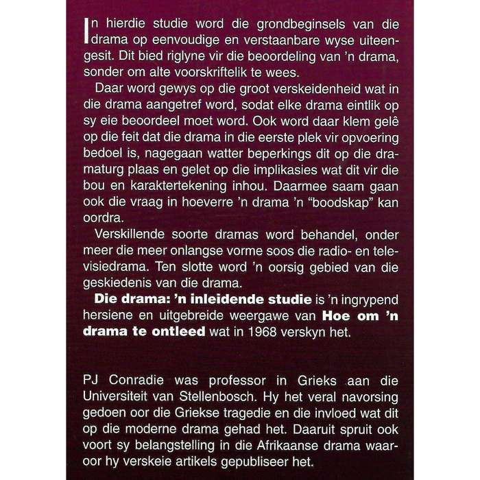 Die Drama: 'n Inleidende Studie | P. J. Conradie