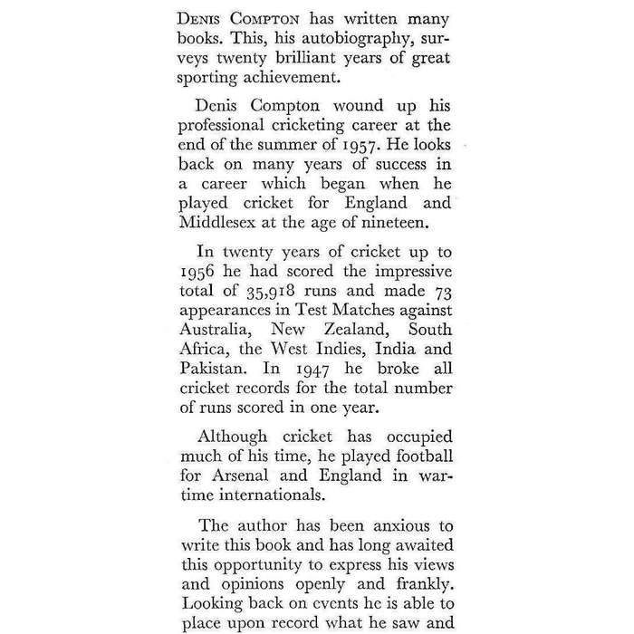 End of an Innings | Denis Compton
