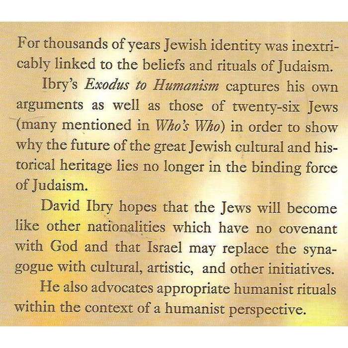 Exodus to Humanism: Jewish Identity Without Religion | David Ibry