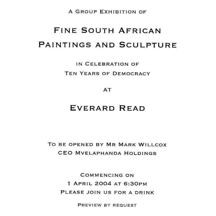 Fine South African Paintings and Sculpture (Invitation Card to Exhibition)