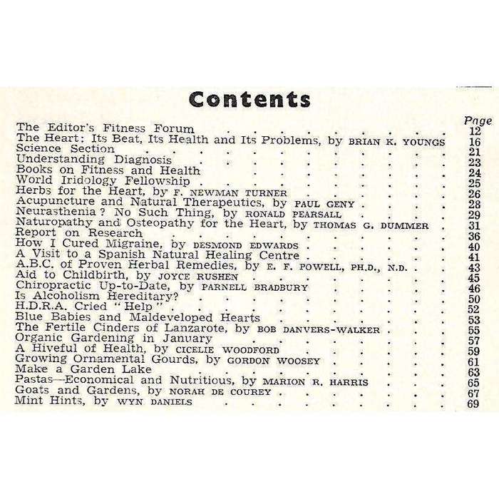 Fitness and Health from Herbs (January, 1963)