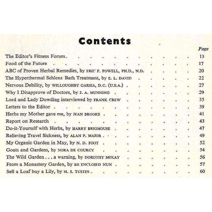 Fitness and Health from Herbs (May, 1961)