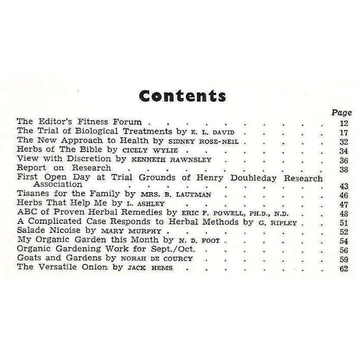 Fitness and Health from Herbs (Sept/Oct. 1961)