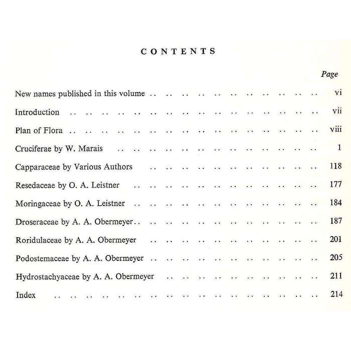 Flora of Southern Africa (Vol. 13) | L. E. Codd, et al. (Ed.)
