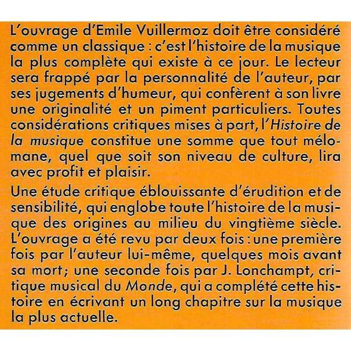 Histoire de la Musique (French) | Emile Vuillermoz