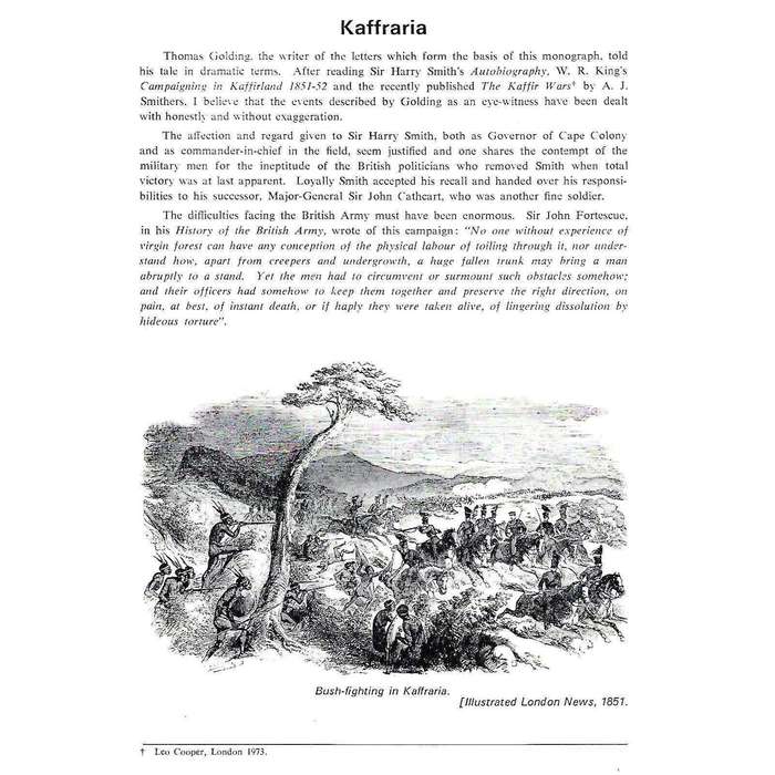 Kaffraria, 1846-1858: Based on the Letters of Colour Sargeant Thomas Golding | Robson Lowe