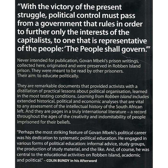 Learning From Robben Island | Govan Mbeki