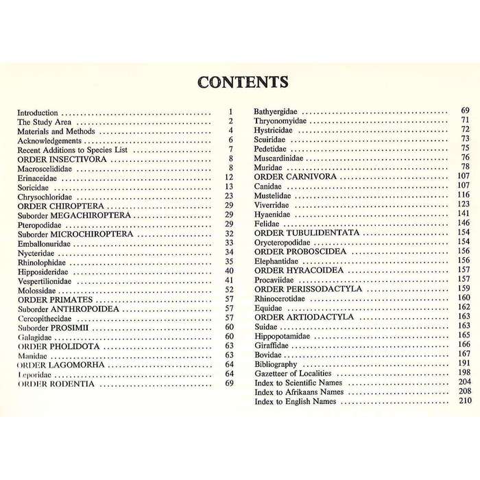 Mammals of the Transvaal (Ecoplan Monograph No. 1) | I. L. Rautenbach