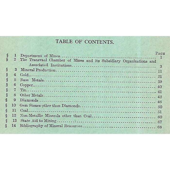 Mines, Chapter XXII (Reprint from the Official Year Book of the Union of South Africa)