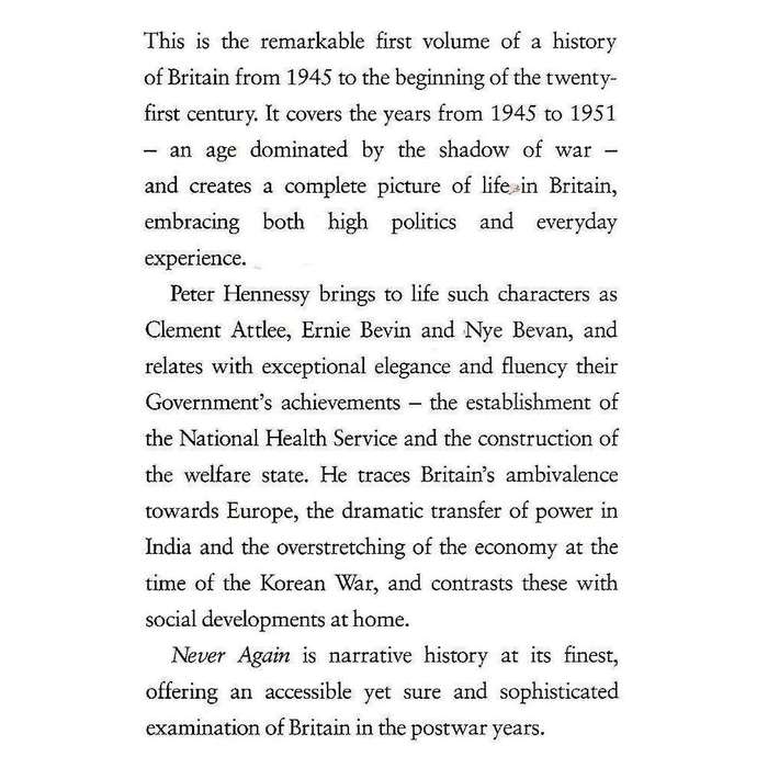 Never Again: Britain 1945-1951 | Peter Hennessy