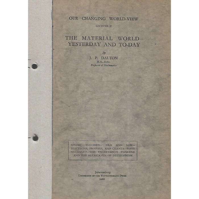 Our Changing World-View (Series of 10 Lectures in 10 Volumes, Complete Set. Includes Contribution...