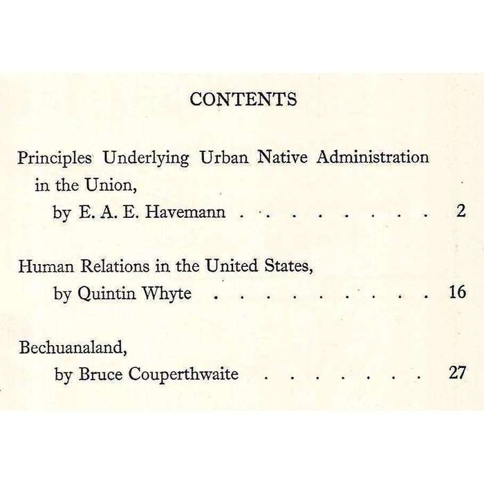 Race Relations Journal (Vol. 18, No. 1, 1951)