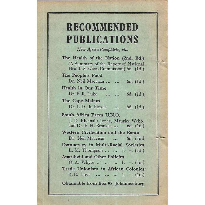 Race Relations (Vol. XVI, No. 3, 1949)