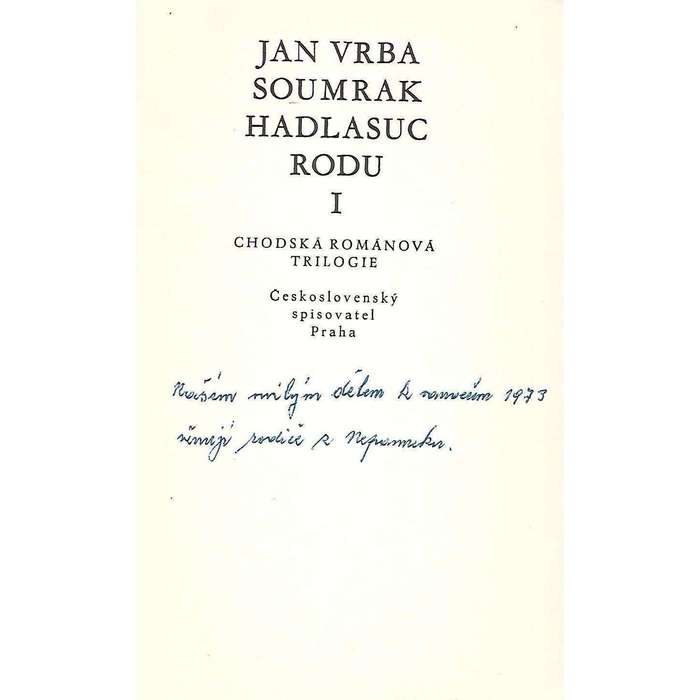 Soumrak Hadlasuc Rodu I | Jan Vrba